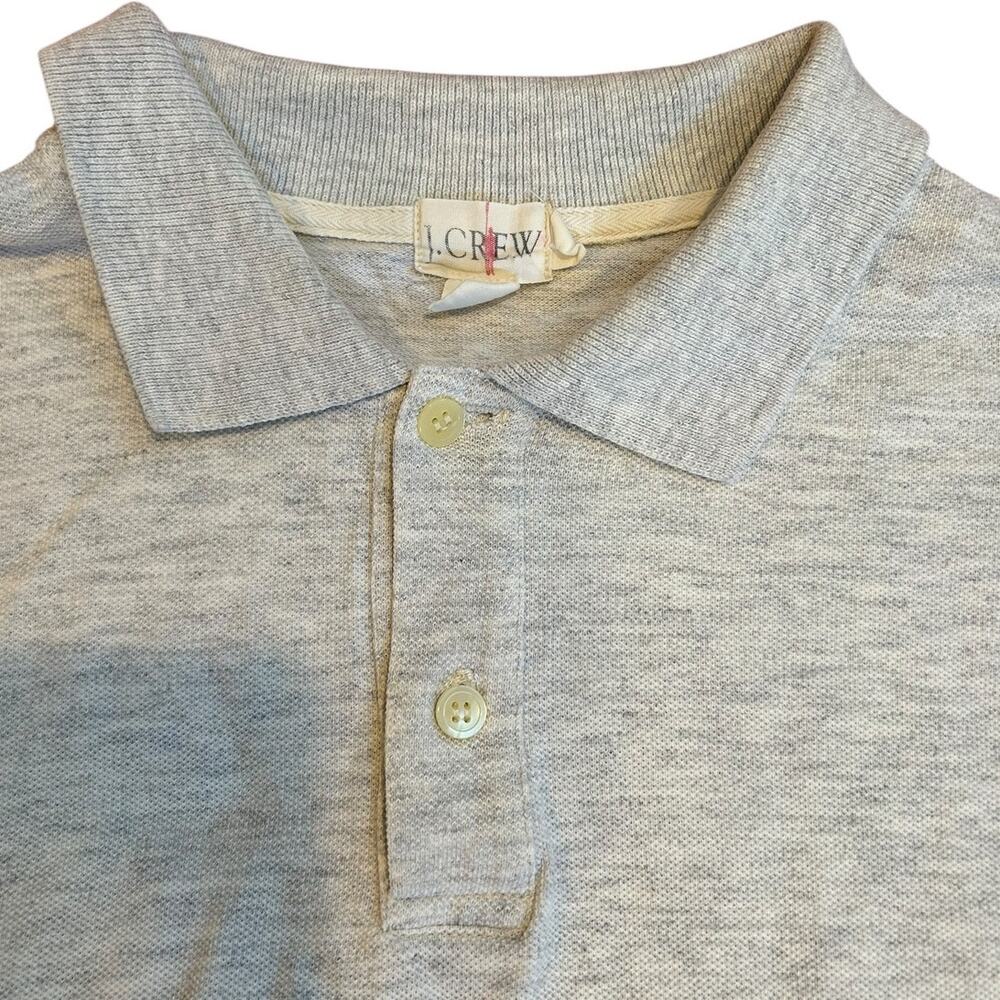 Vintage J. CREW Men's Golf Polo Shirt SMALL 100% Pima Cotton Short Sleeve Gray